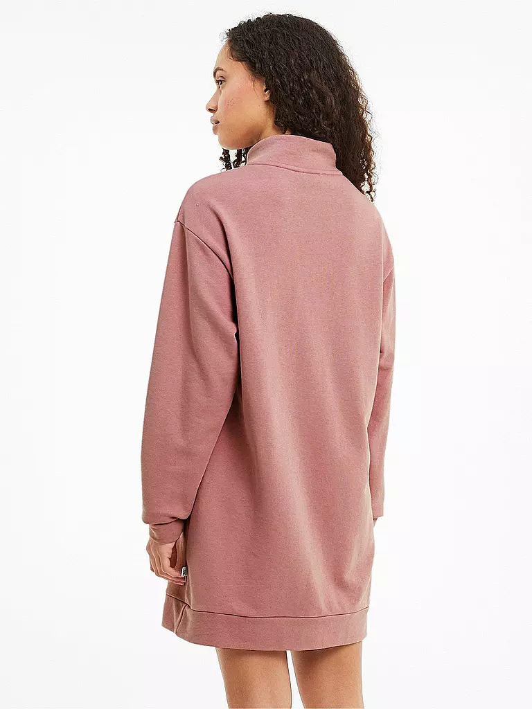 PUMA Damen Sweatkleid Essentials Half Zip rosa